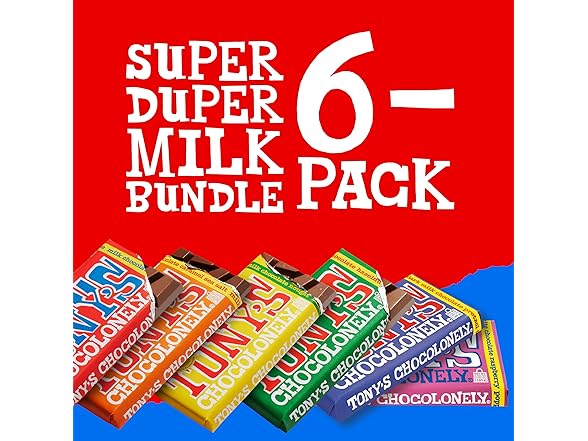Tonys Chocolonely Super Duper Milk 6 Bars