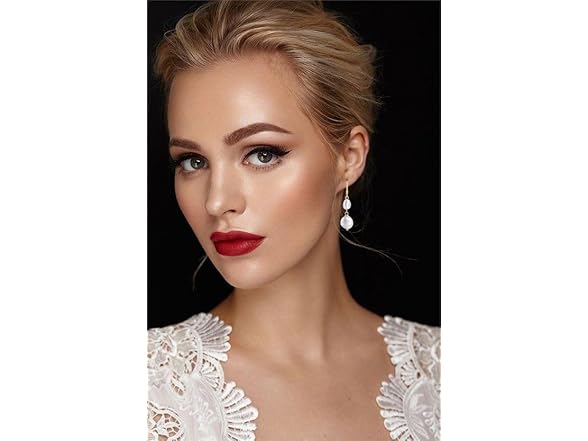 Tyluzem Trendy Pearl Drop Earrings 