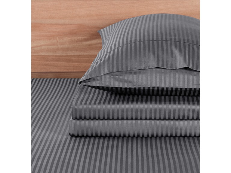 Kathy Ireland 500 Thread Count Long Staple Cotton Stripe Sheet Set w/ OptiFit