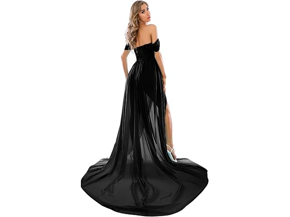 ZIUMUDY Women (L) ZIUMUDY Gown Black Large