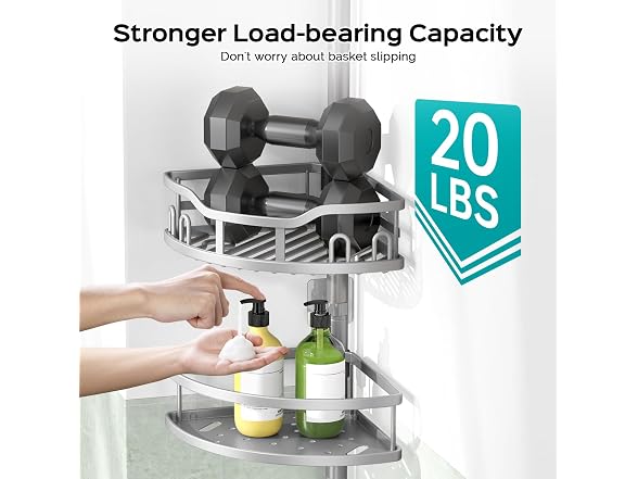 HAMITOR Corner Shower Caddy 4-Tier