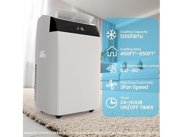 Sirmupea 12,000 BTU Portable AC
