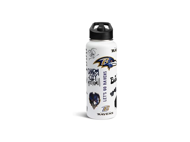 The Memory Company Officially Licensed NFL 34oz Water Bottle - Premium Stainless Steel Double-Wall Insulated, Leakproof Design