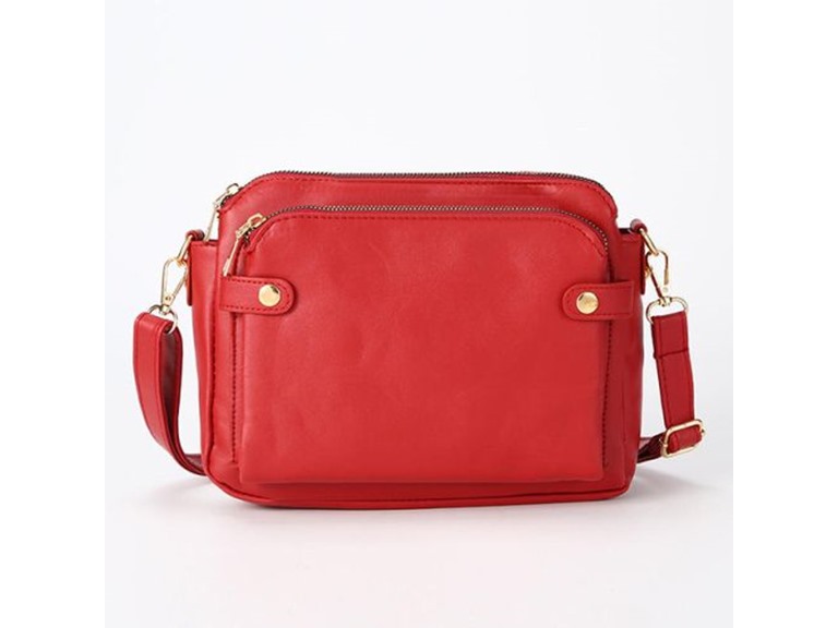 Crossbody Leather Shoulder Bag and Clutch
