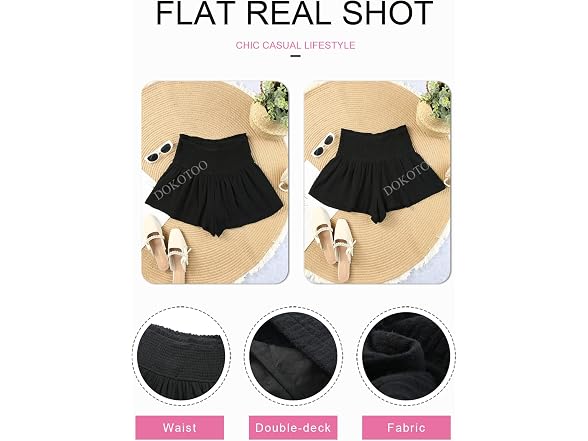 Dokotoo Women (M) High Pleated Shorts