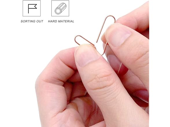 SUMAJU 200 Pcs Rose Gold Paper Clips, 1.1" Sc