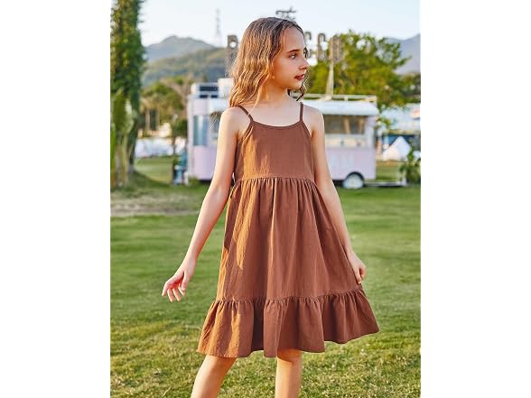 Arshiner Girls (4-5T) Kids Summer Spaghetti Dress