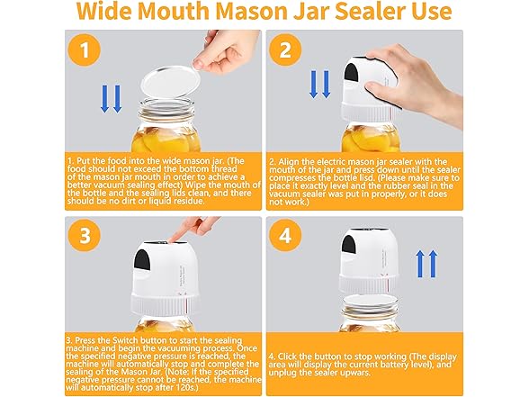3 in 1 Electric Mason Jar Vacuum Sealer Kit