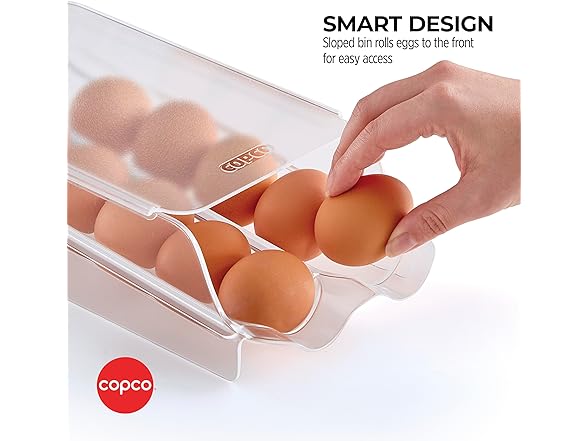 Copco Roll Down Egg Bin with Removable Lid