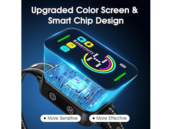 DINJOO W0110 Dog Bark Collar Black