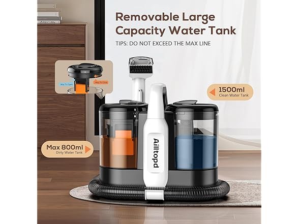 Ailltopd Portable Carpet Upholstery Spot Cleaner