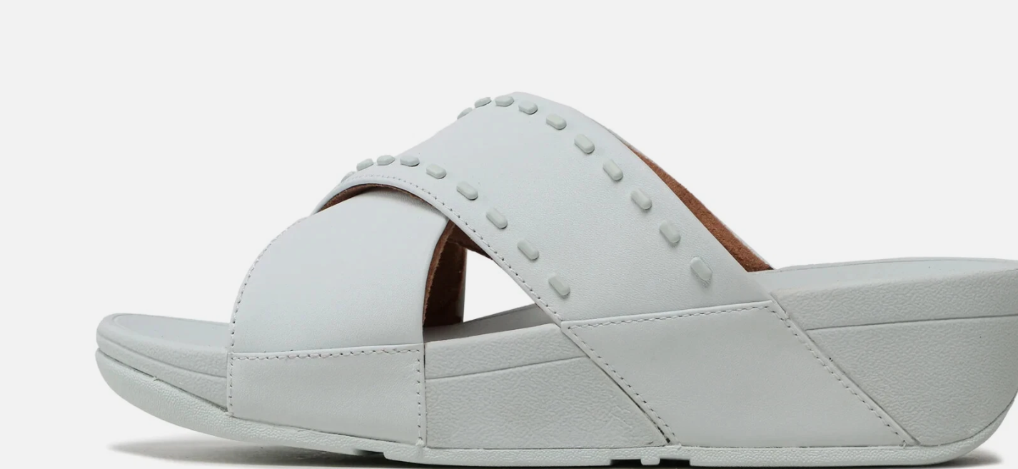 FitFlop Lulu Rubber-Stud Cross Slides - Gallery 9