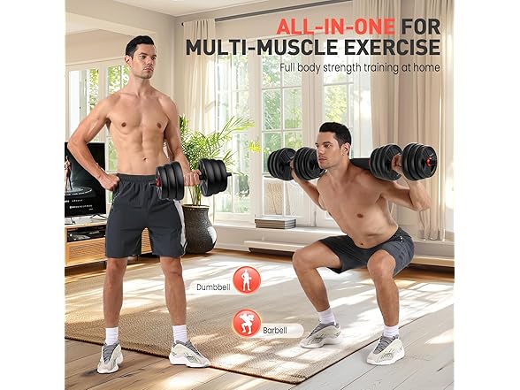 UKEEP Adjustable Dumbbells Set, 60lbs