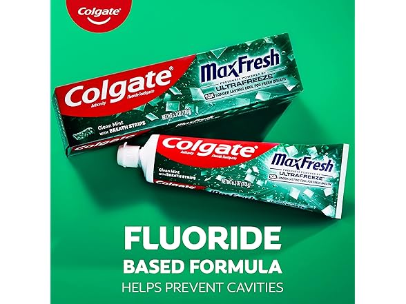 (8-Pack) Colgate MaxFresh Toothpaste Pack, 6.3 oz
