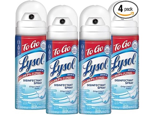 Disinfectant Spray 1.5oz 4pk