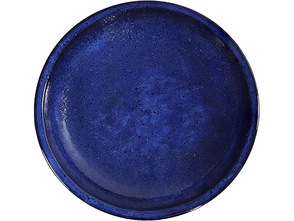 Sunnydaze Ceramic Bird Bath 16" H Blue Glaze Finish