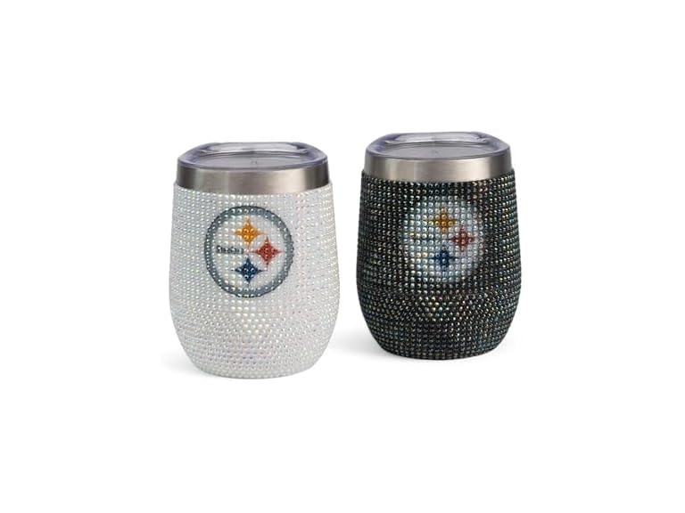 STEELERS Bling Wine Tumblers 2pk