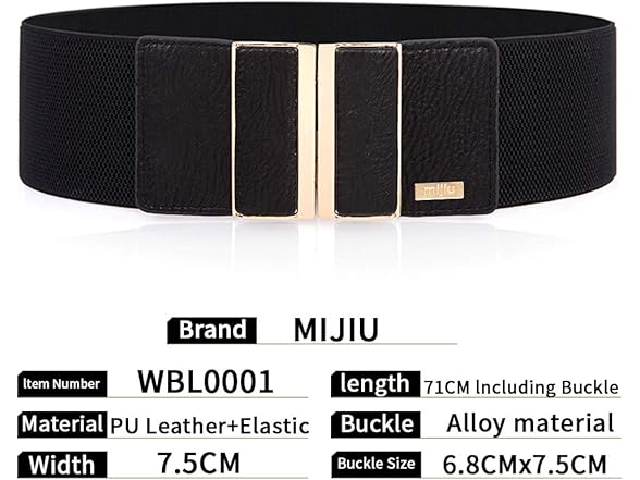 MIJIU Womens Wide Elastic Waist Belt