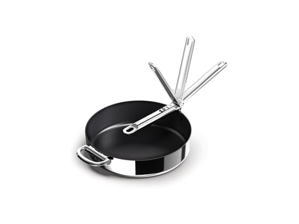 Joseph Space Steel 11" Nonstick Stainless-Steel Frying Pan