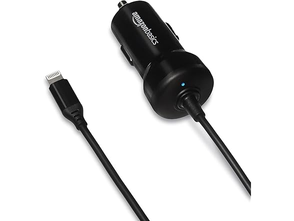 AmazonBasics 3FT 12W Lightning Car Charger