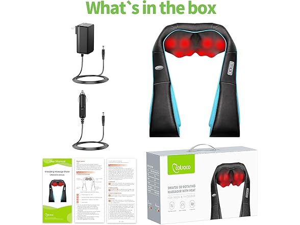 cotsoco Shiatsu  Neck Massager - Turquoise