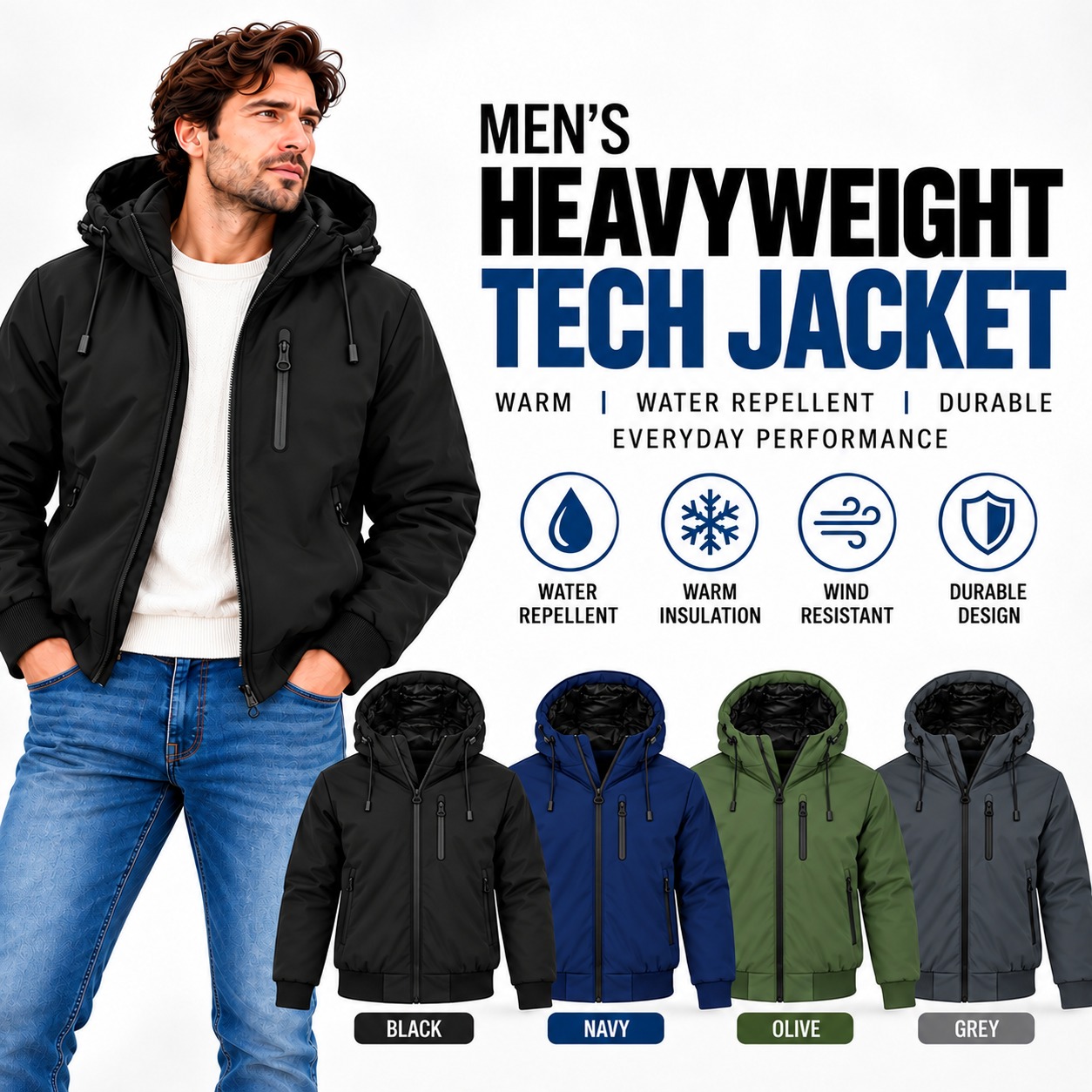 Mens Heavyweight Tech Jacket - Gallery 17