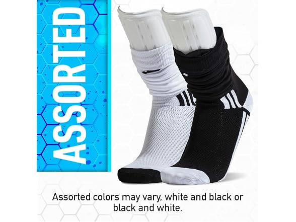 Franklin Sports ACD Sockfeets Shin Guard, Youth Medium, Colors May Vary