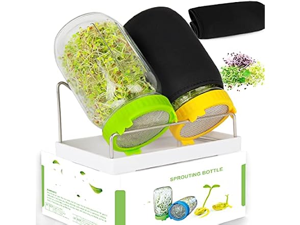 Kitmiido Seed Sprouting Kit Mason Jars