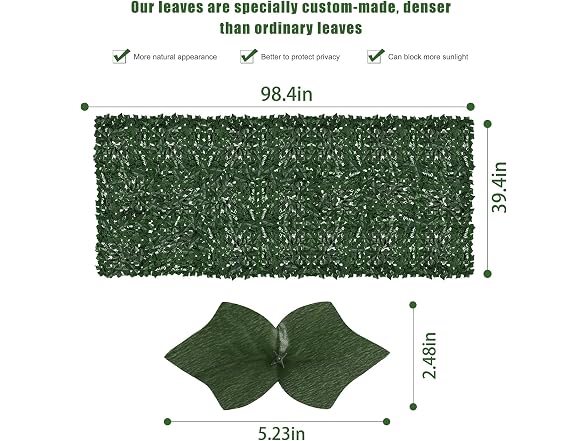 Moeput Faux Ivy Privacy Fence 98' X 39" - Gallery 2