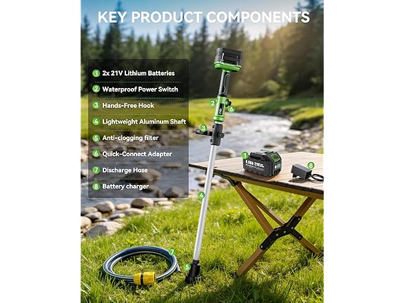 J-KU Cordless Stick Water Transfer Pump