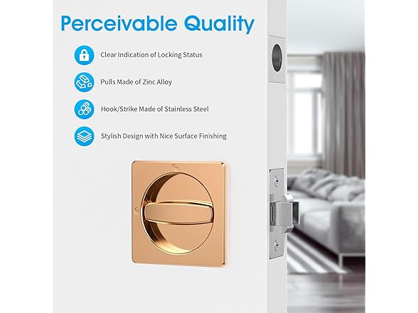 AST AST Square Pocket Door Lock with Edge P