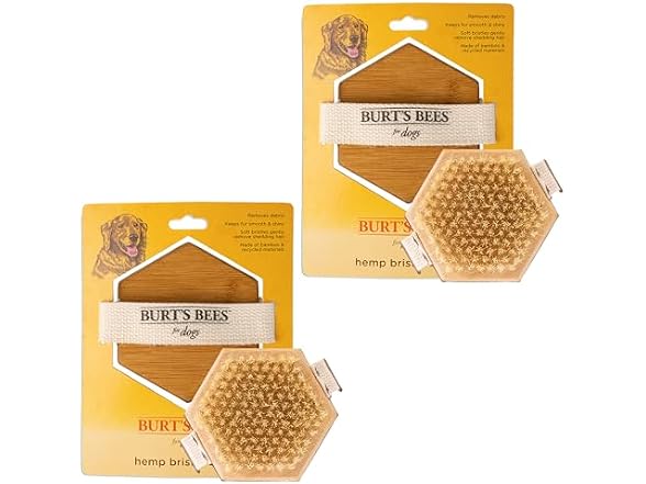 Burt's Bees for Pets Palm Brush with Hemp Bristles