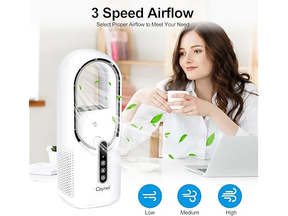 11.8 Portable Bladeless Desktop Fan