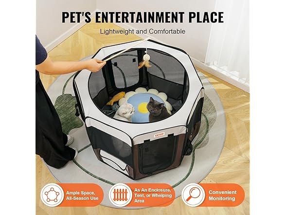 VEVOR Foldable Pet Playpen