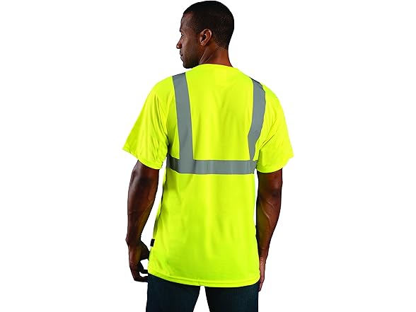 Classic Standard Short Sleeve Wicking Birdseye T-Shirt with Pocket