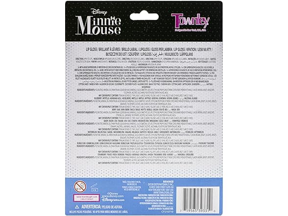 Disney Minnie Mouse 7 Piece Plant Based Lip Gloss