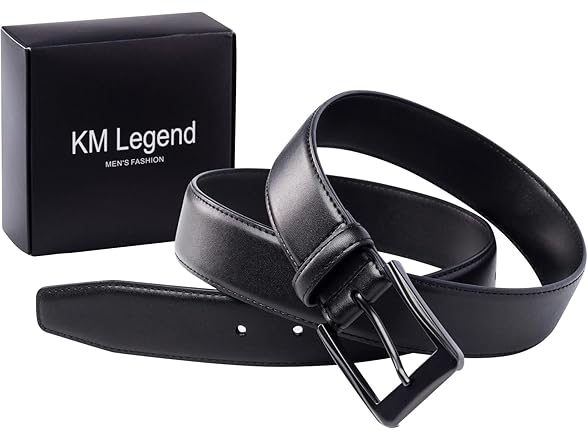 KM Legend Men Genuine Leather Dress Belt