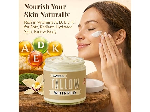Lady May Whipped Tallow Face Cream Vanilla 9oz