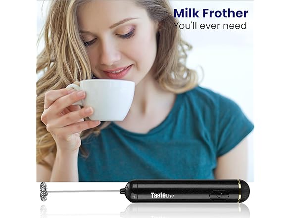 Tastelive Handheld Milk Frother-Black