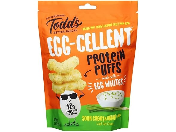 Todds Sour Cream and Onion Protein Puffs 2.5oz