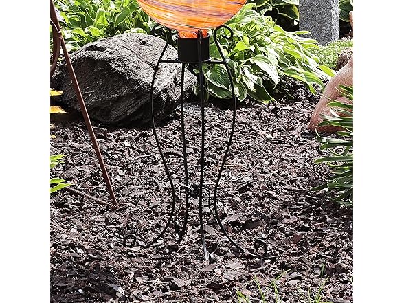 Sunnydaze Steel Gazing Globe Stand-Black