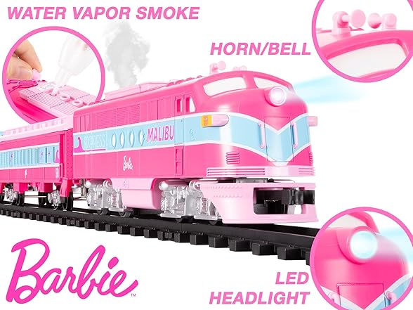 Mattel Barbie Battery Gauge Toy Train Set with Remote