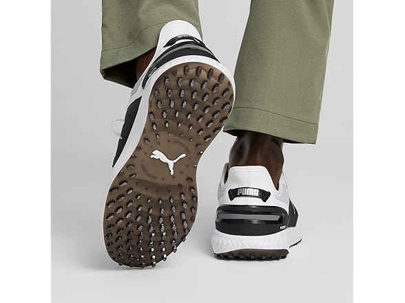 Men's PUMA White/ Black-Metallic Golf (7)