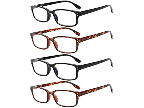 8 Pack Reading Glasses w/ Spring Hinges