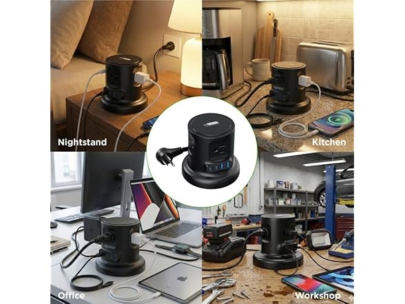 Retractable Power Strip with USB