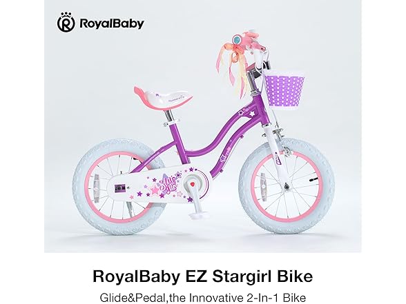RoyalBaby EZ Stargirl Kids Bike 12 Inch