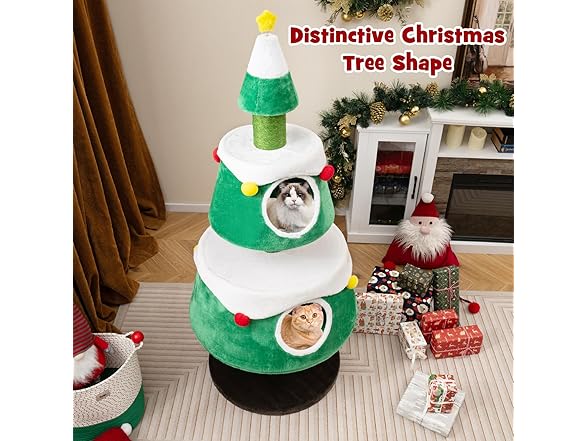 PETSITE 60 inch Christmas Cat Tree