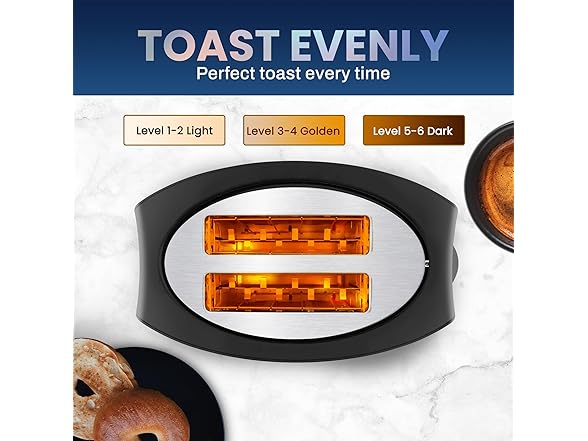 Elite Gourmet ECT2428 Extra Wide 1.25” Toaster