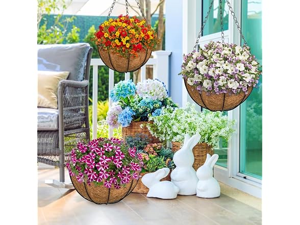 ZeeDix 2 Pack 14" Hanging Baskets
