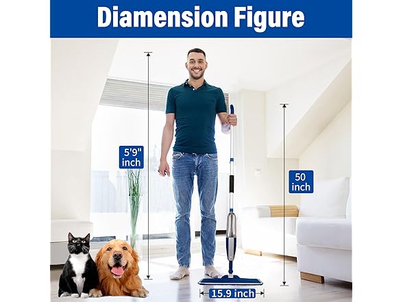 Blue Wet Spray Mop - Gallery 5